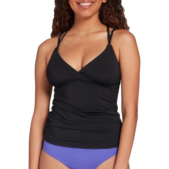 CALIA by Carrie Underwood Other - New CALIA Women's Strappy Ruched Tankini Top Size S Black